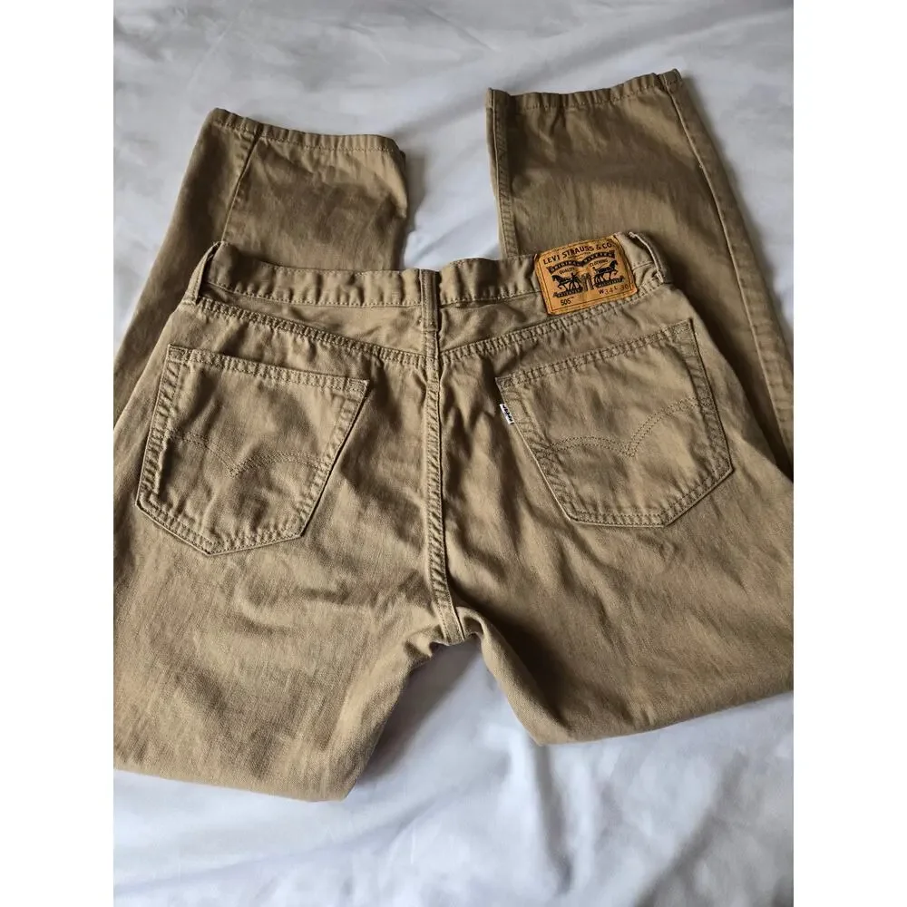 Vintage LEVI STRAUSS & CO. Khaki Straight Leg Grunge Jeans 34W 30L - Picture 2 of 9